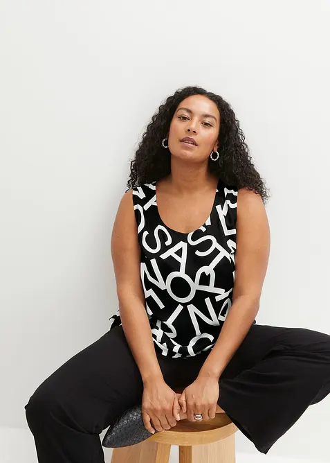 Blouse sans manches en viscose fluide, bonprix