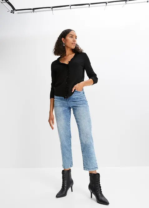 Feinstrickjacke aus fließendem Viskose-Mix, bonprix