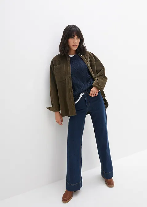 Jean large taille mi-haute, stretch confort, bonprix