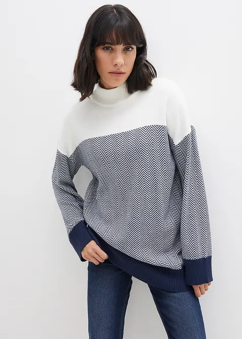 Lässiger Longpullover, bonprix