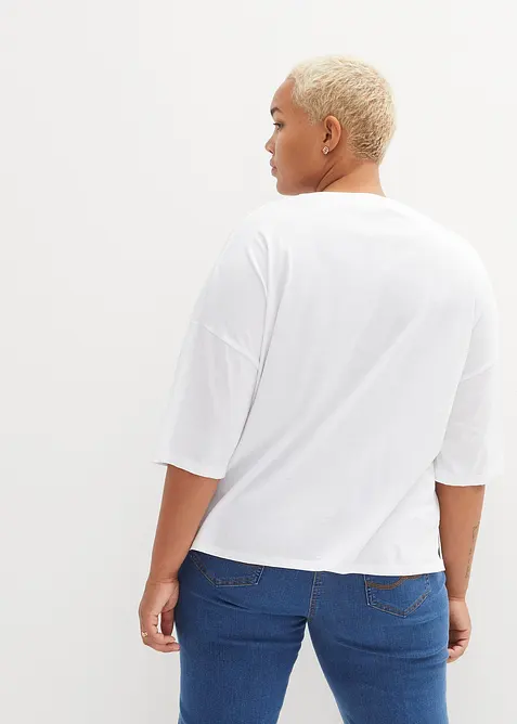 Oversize-Shirt aus elastischem Bio-Baumwoll-Mix, bonprix