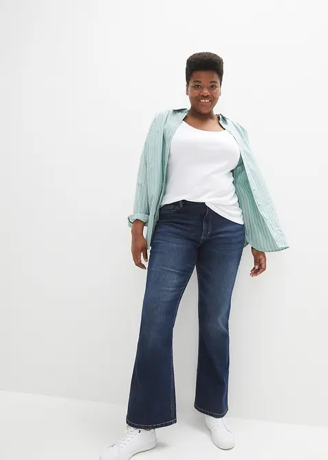 Jean flare taille haute, bonprix