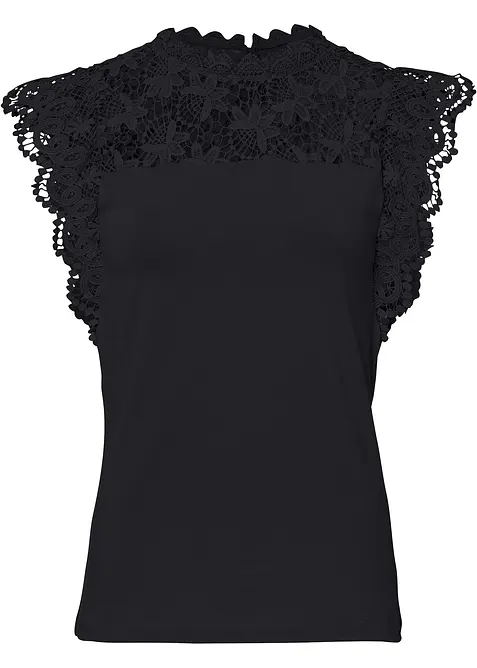 Shirt mit Spitzeneinsatz, bonprix