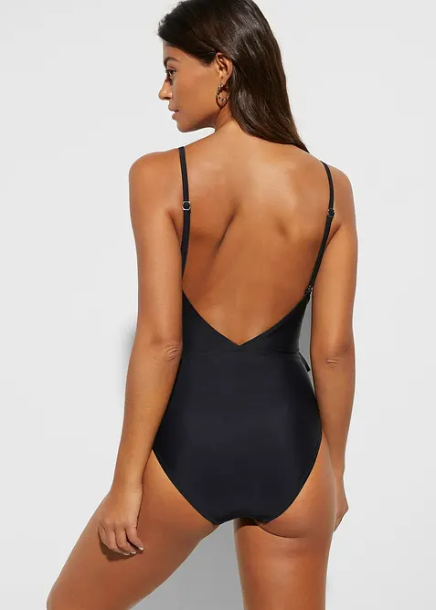 Badeanzug mit Cut-Out und Volants, bonprix