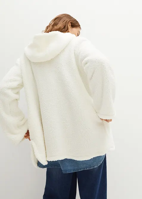 Veste en sherpa coupe trapèze avec fentes latérales, bonprix