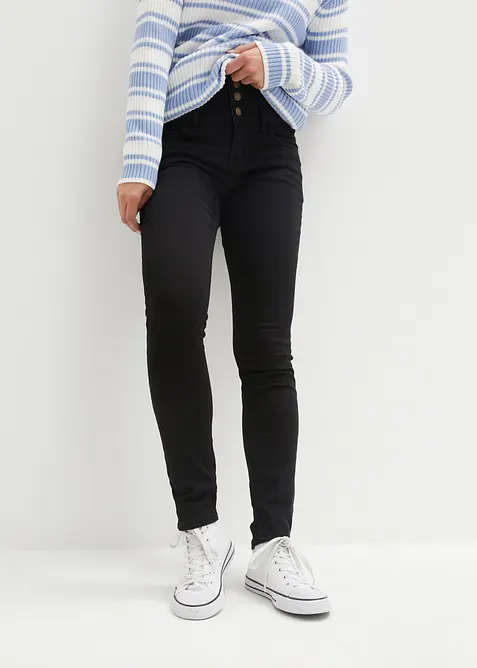 Jean skinny taille haute, chaud et sculptant, bonprix