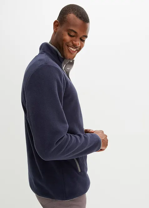 Troyer Fleeceshirt mit praktischen Taschen und tollen Kontrastdetails, bonprix