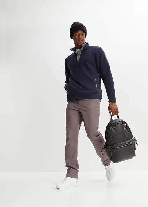 Troyer Fleeceshirt mit praktischen Taschen und tollen Kontrastdetails, bonprix