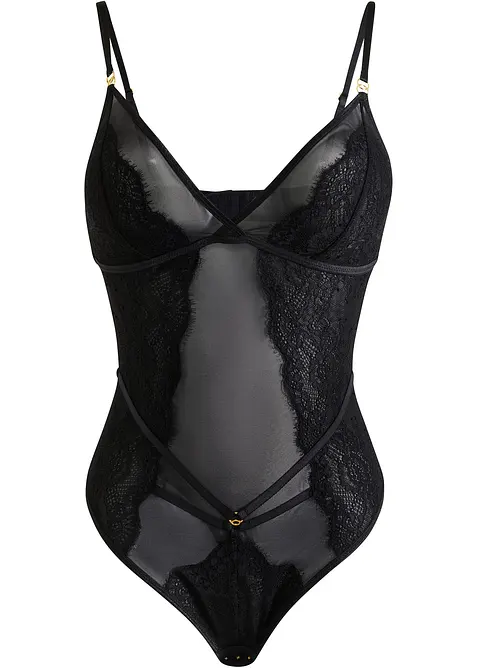 Stringbody mit feiner Spitze, bonprix