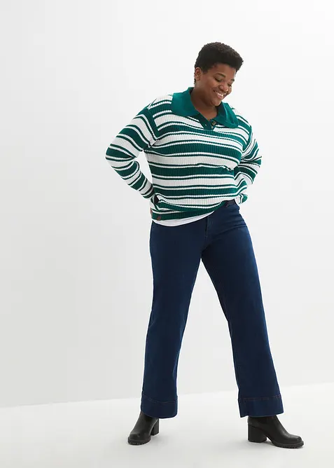 Jean large taille mi-haute, stretch confort, bonprix