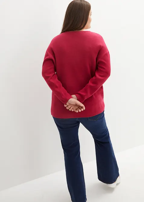 Milano Rib Pullover mit Rundhals, bonprix