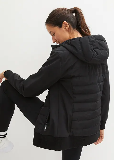 wasserabweisende, hybrid Steppjacke mit Materialmix, bonprix