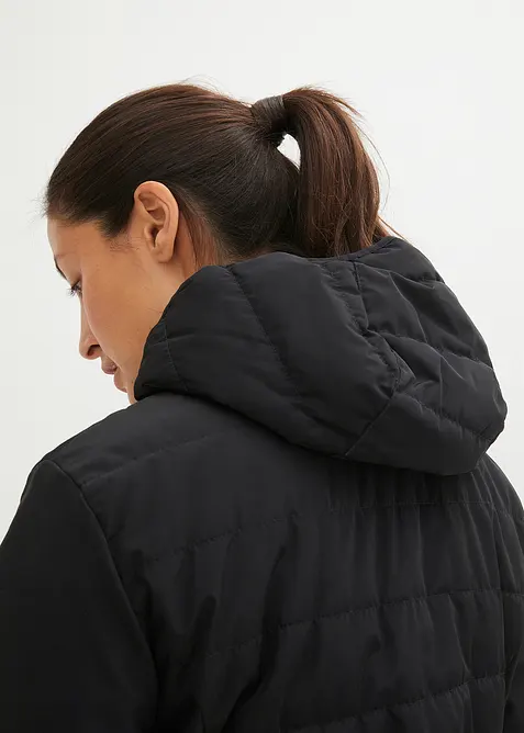wasserabweisende, hybrid Steppjacke mit Materialmix, bonprix
