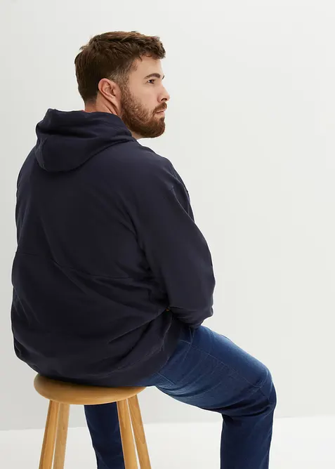Kapuzen-Sweatjacke aus weichem Baumwoll-Mix, Loose Fit, bonprix