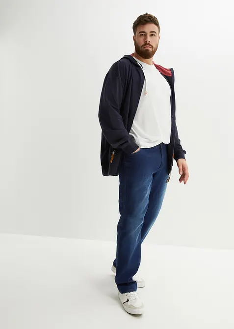 Kapuzen-Sweatjacke aus weichem Baumwoll-Mix, Loose Fit, bonprix