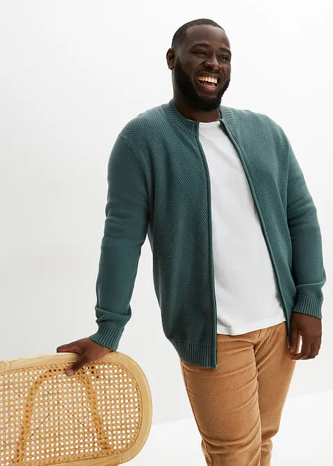 Gilet en fine maille 100% coton, bonprix