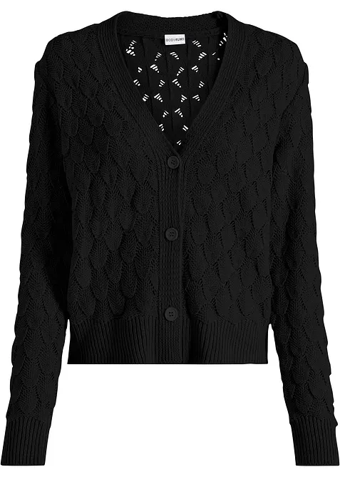 Ajour-Strickjacke, bonprix