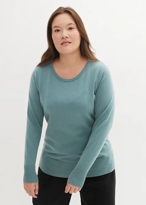Basic Pullover mit recycelter Baumwolle, bonprix
