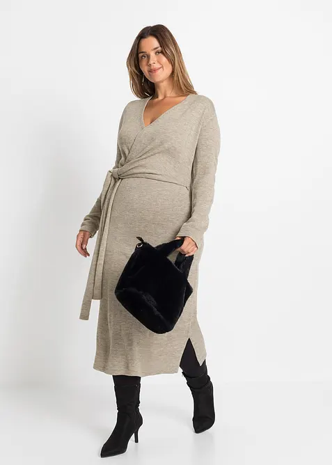 Robe midi en maille, bonprix