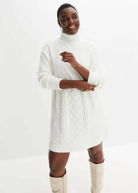 Robe en maille à motif torsadé, bonprix