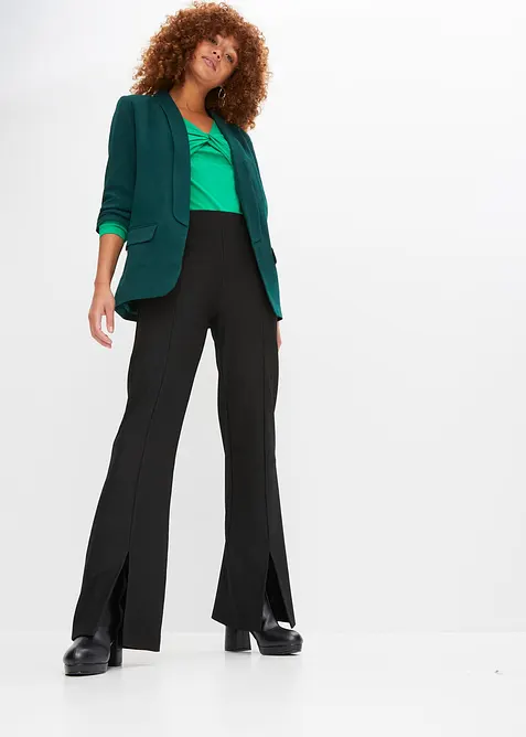 Blazer long &agrave; manches drap&eacute;es, bonprix