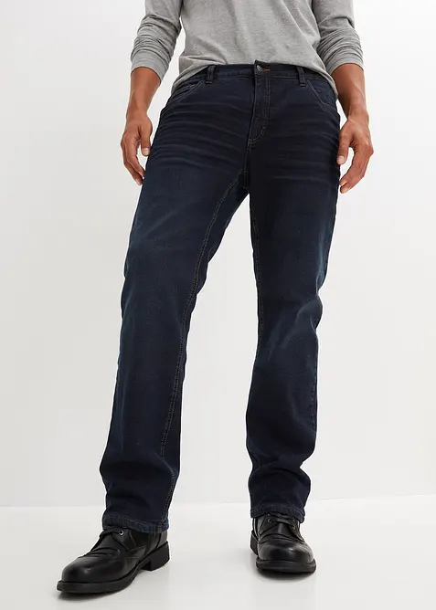 Thermo Relaxed Fit Stretch-Jeans mit Komfortbund, Straight, bonprix