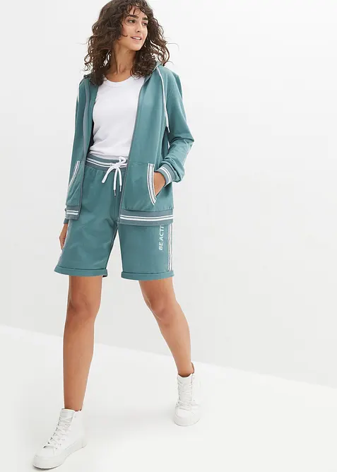 Kapuzen-Sweatjacke aus reiner Bio-Baumwolle, bonprix