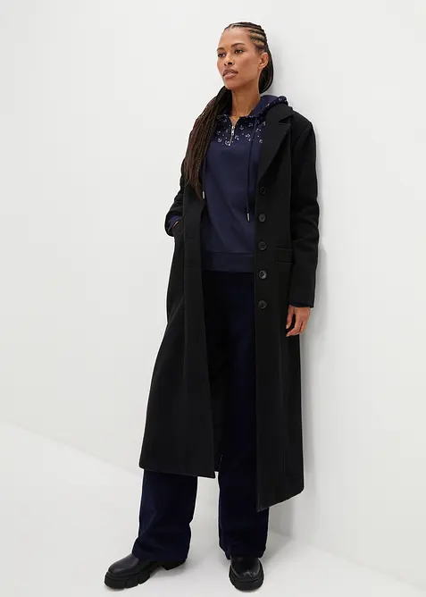 Kapuzensweatshirt mit Reißverschluss aus reiner Baumwolle, bonprix