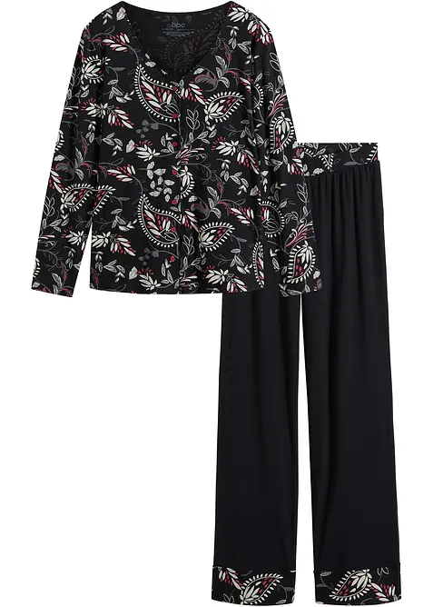 Pyjama avec patte de boutonnage, bonprix