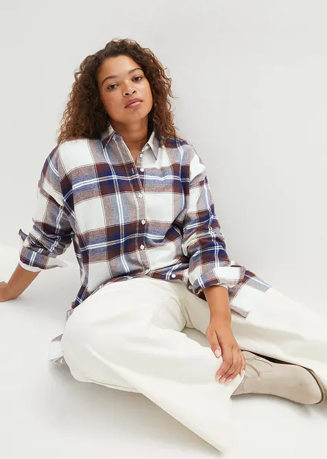 Chemisier en flanelle 100% coton, bonprix