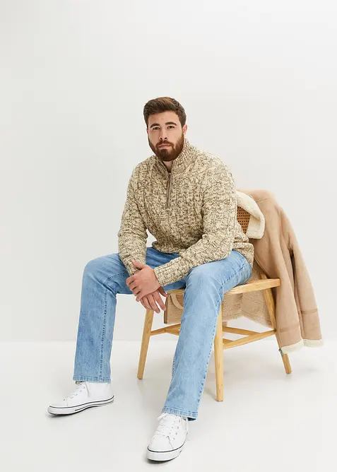 Jean droit extensible coupe confort, regular, bonprix