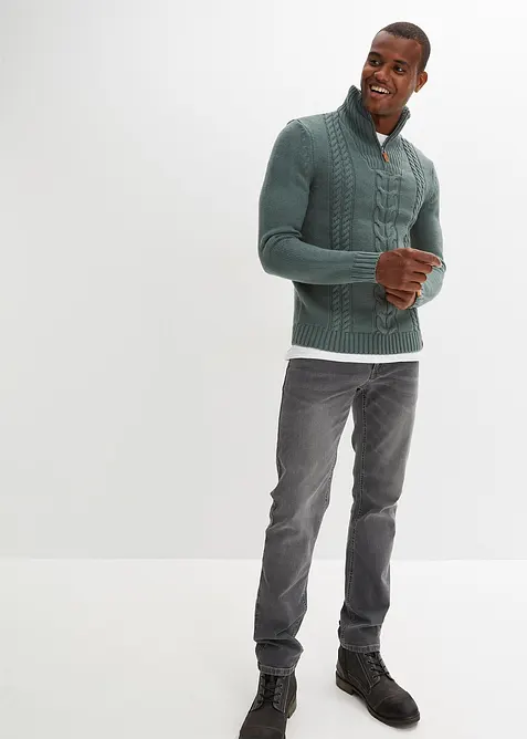 Pull camionneur en grosse maille torsadée, bonprix