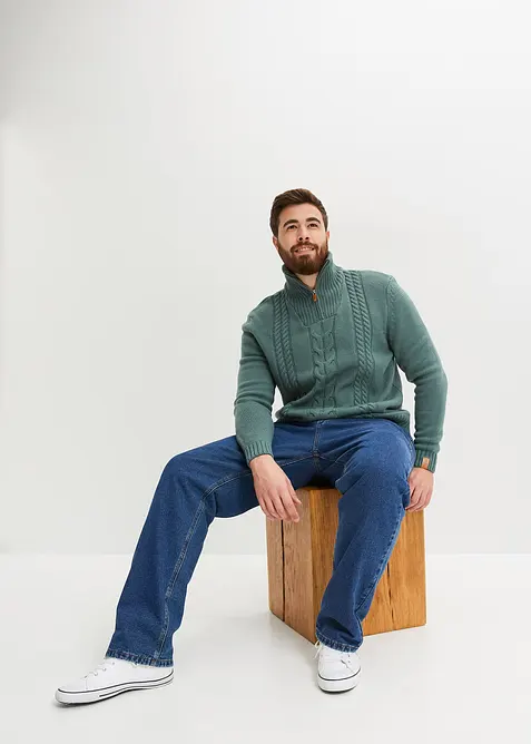 Pull camionneur en grosse maille torsadée, bonprix