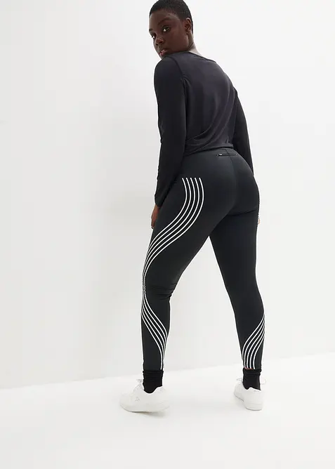 Thermo-Leggings mit reflektierenden Details, knöchelfrei, bonprix