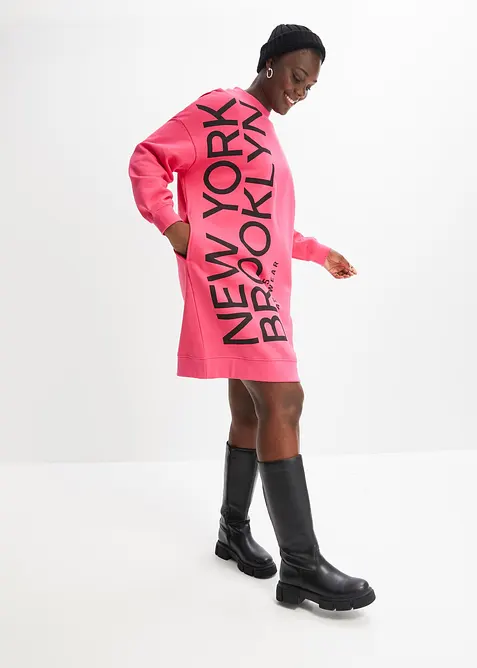 Oversize-Sweatkleid aus weichem Baumwoll-Mix, bonprix