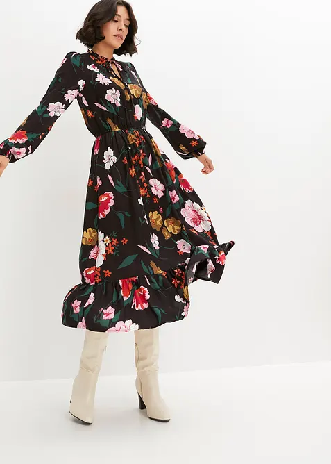 Robe midi en viscose fluide, bonprix