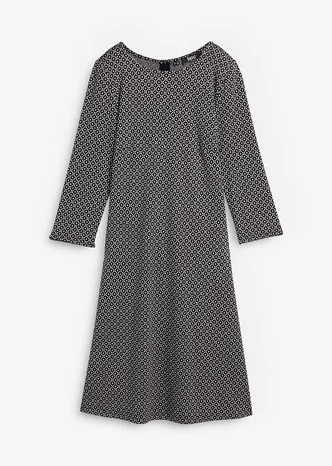 Punto di Roma-Kleid mit Jaquardmuster aus Viskose-Mix, bonprix