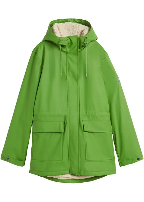 Veste de pluie avec doublure peluche en mati&egrave;re imperm&eacute;able, bonprix