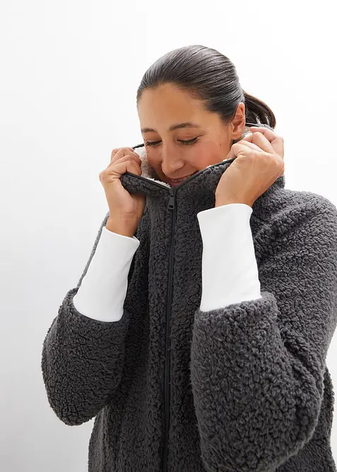 Teddy-Fleece Jacke, bonprix