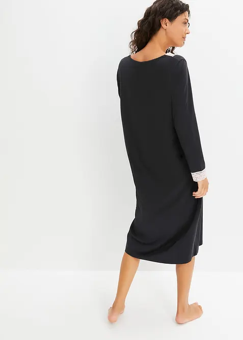 Chemise de nuit longue avec viscose et dentelle, bonprix
