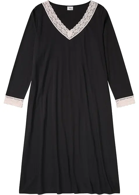 Chemise de nuit longue avec viscose et dentelle, bonprix