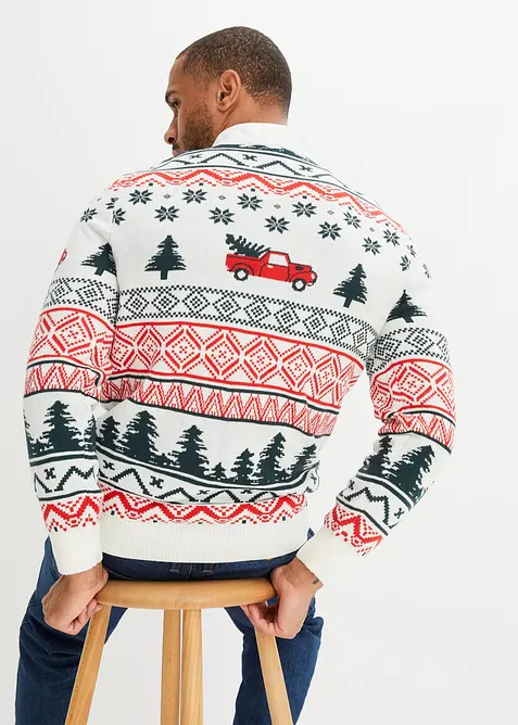 Pull de No&euml;l en fine maille, bonprix