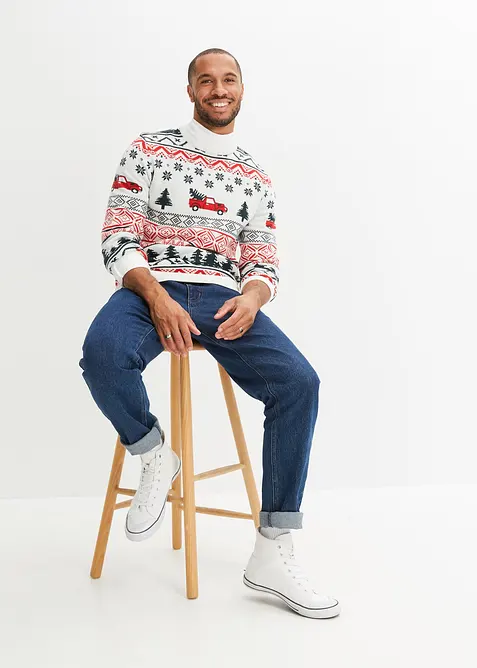 Pull de No&euml;l en fine maille, bonprix
