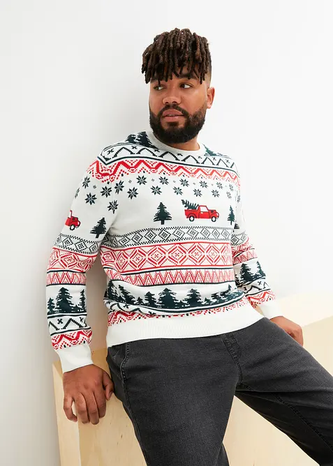 Feinstrickpullover mit Weihnachtsmotiv, bonprix