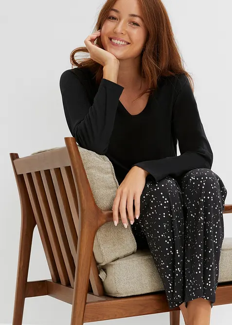 Pyjama mit schimmerndem Druck, bonprix