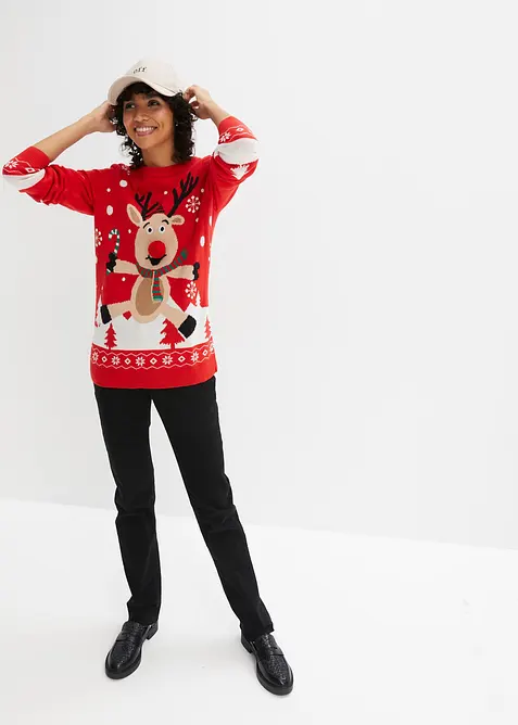 Feinstrickpullover mit Rundhalsausschnitt, bonprix