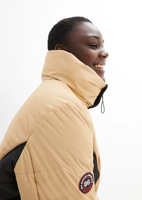 Manteau outdoor imperméable avec bordure peluche, bonprix