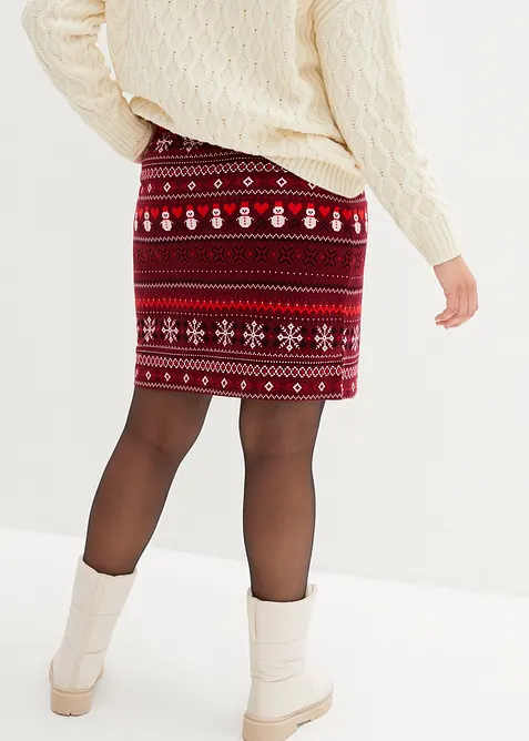 Jupe en coton extensible à imprimé norvégien, bonprix