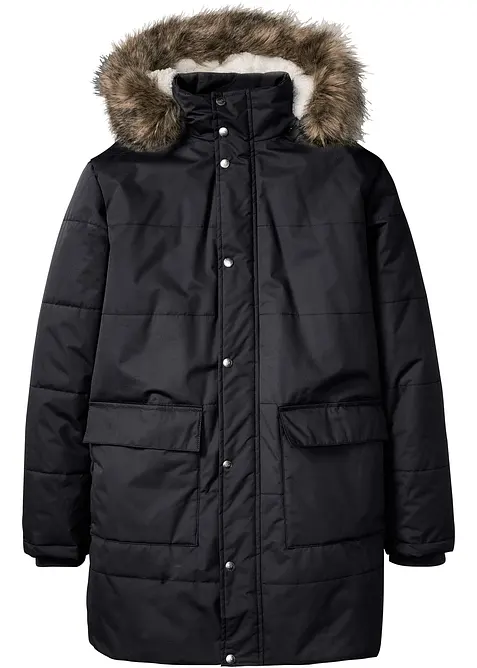 Parka d’hiver à doublure peluche et capuche amovible, bonprix