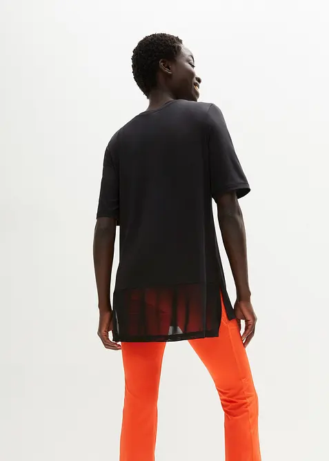 T-shirt technique long avec mesh, s&eacute;chage rapide, bonprix